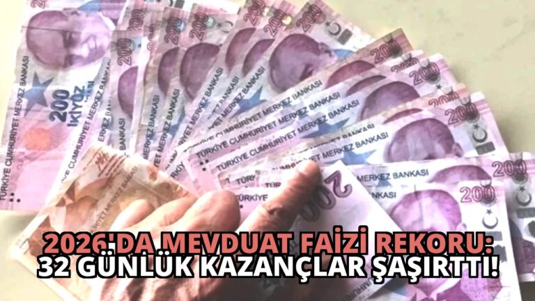 2026’da Mevduat Faizi Rekoru: 32 Günlük Kazançlar Şaşırttı!
