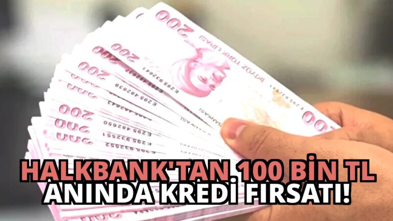 Halkbank’tan 100 Bin TL Anında Kredi Fırsatı!